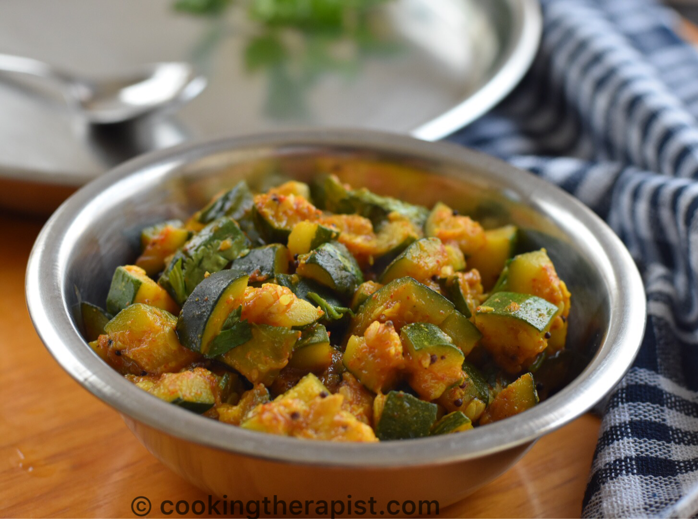 Indian style stirfried zucchini / Zucchini sabji / Zucchini curry