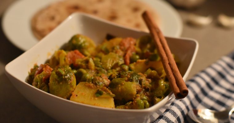 Indian style Brussels Sprouts Curry / Baby cabbage curry